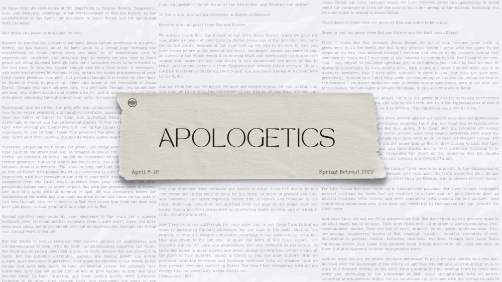 2022 Spring Bridge Retreat- Apologetics